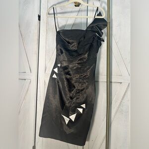 Elegant Black and White Women's Dress